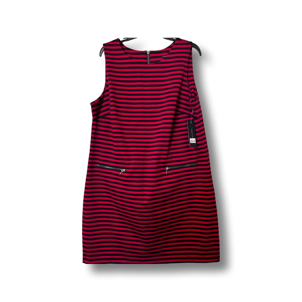 Tommy Hilfiger Blue and Red Striped Dress.